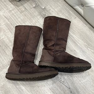 UGG 
Women's Classic II Tall Shearling Boots/ chocolate color